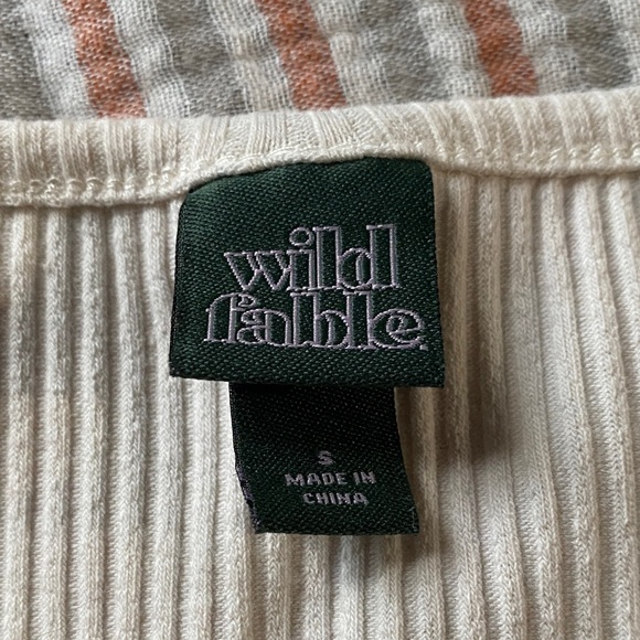 Wild Fable Cream Ruffled Crop Top - Picture 4 of 5